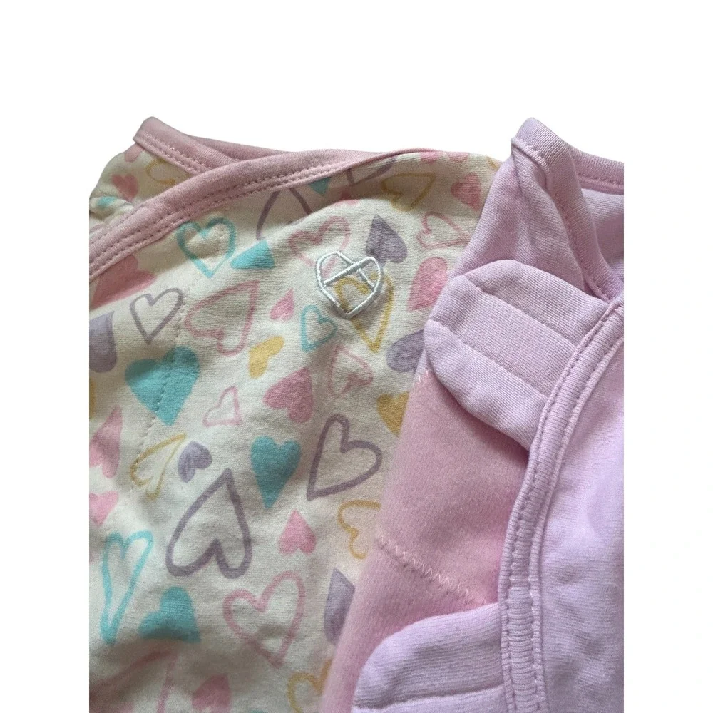 SwaddleMe Baby Swaddle Wraps Hearts Pink Lavender 0-3M‎